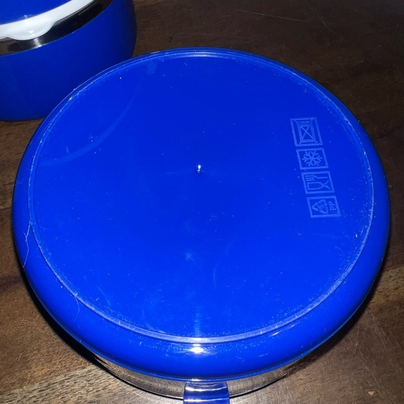 WW Weight Watchers Blue Lunch Tote Box Bento Style Set Stackable Containers - Picture 6 of 6